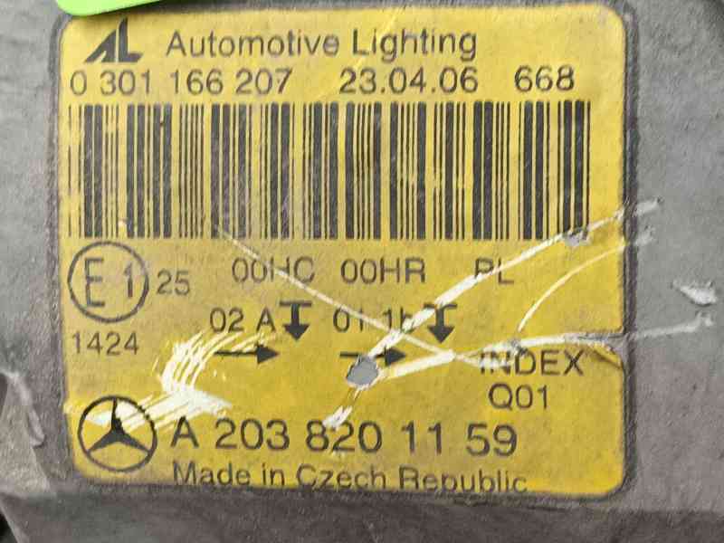 Recambio de faro izquierdo para mercedes-benz clase c (w203) c 220 cdi (203.008) referencia OEM IAM 2038200161 0301166207 A20382