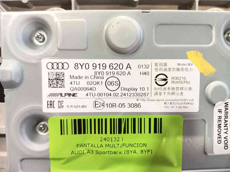 Recambio de pantalla multifuncion para audi a3 sportback (8ya, 8yf) 35 tdi referencia OEM IAM   