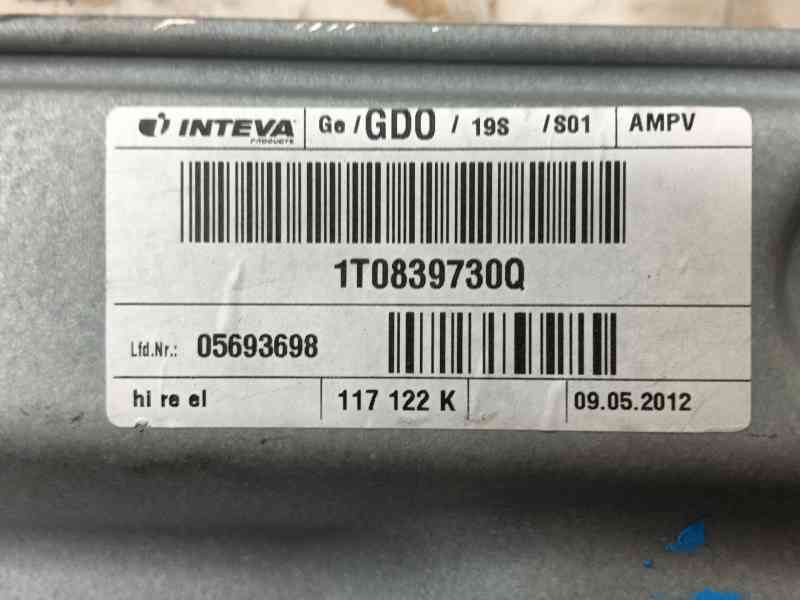 Recambio de elevalunas trasero derecho para volkswagen touran (1t3) 1.6 tdi referencia OEM IAM 1T0839462P 1T0839730Q 5K0959704AV