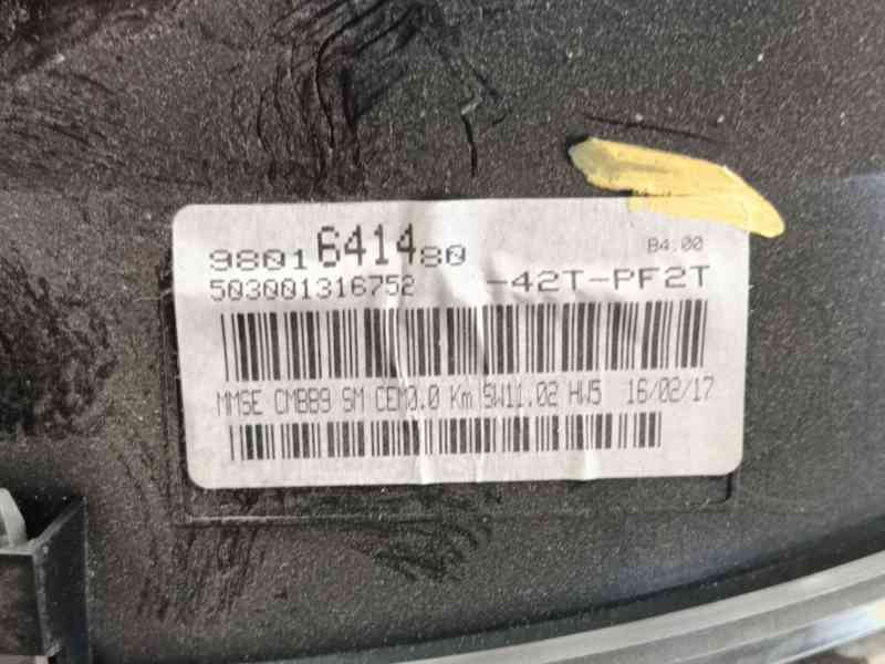 Recambio de cuadro instrumentos para peugeot partner tepee 1.6 bluehdi 100 referencia OEM IAM 9801641480  
