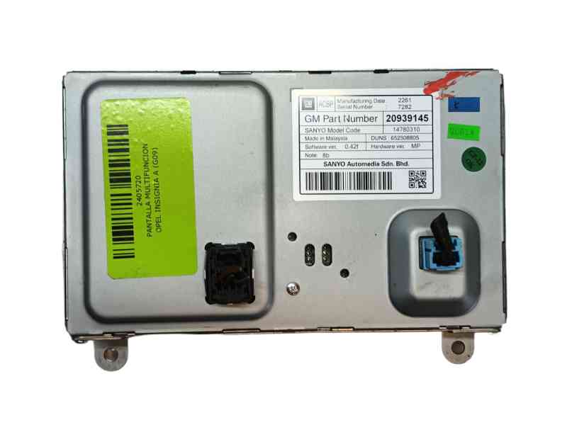 Recambio de pantalla multifuncion para opel insignia a (g09) 2.0 cdti (68) referencia OEM IAM   
