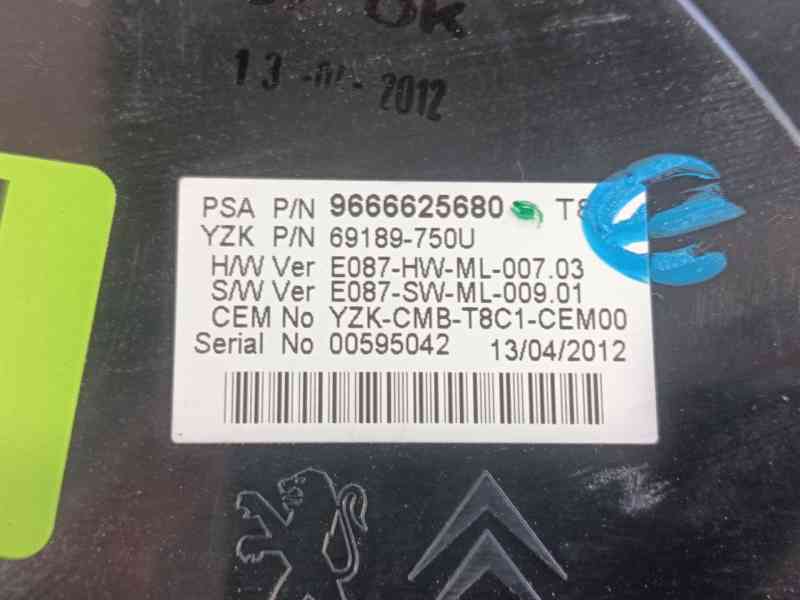 Recambio de cuadro instrumentos para peugeot 5008 (0u_, 0e_) 1.6 hdi referencia OEM IAM  9666625680 69189750U