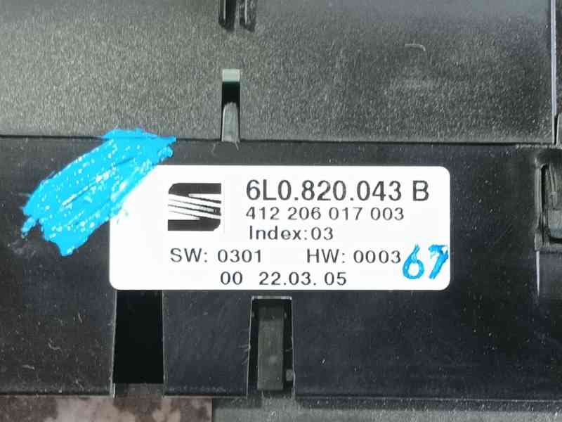 Recambio de mando calefaccion / aire acondicionado para seat ibiza iii (6l1) 1.9 sdi referencia OEM IAM  6L0820043B 412206017003