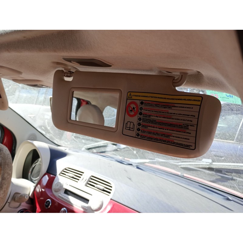 Recambio de parasol derecho para fiat 500 (312_) 1.3 d multijet (312axe1a) referencia OEM IAM 0000735717010  