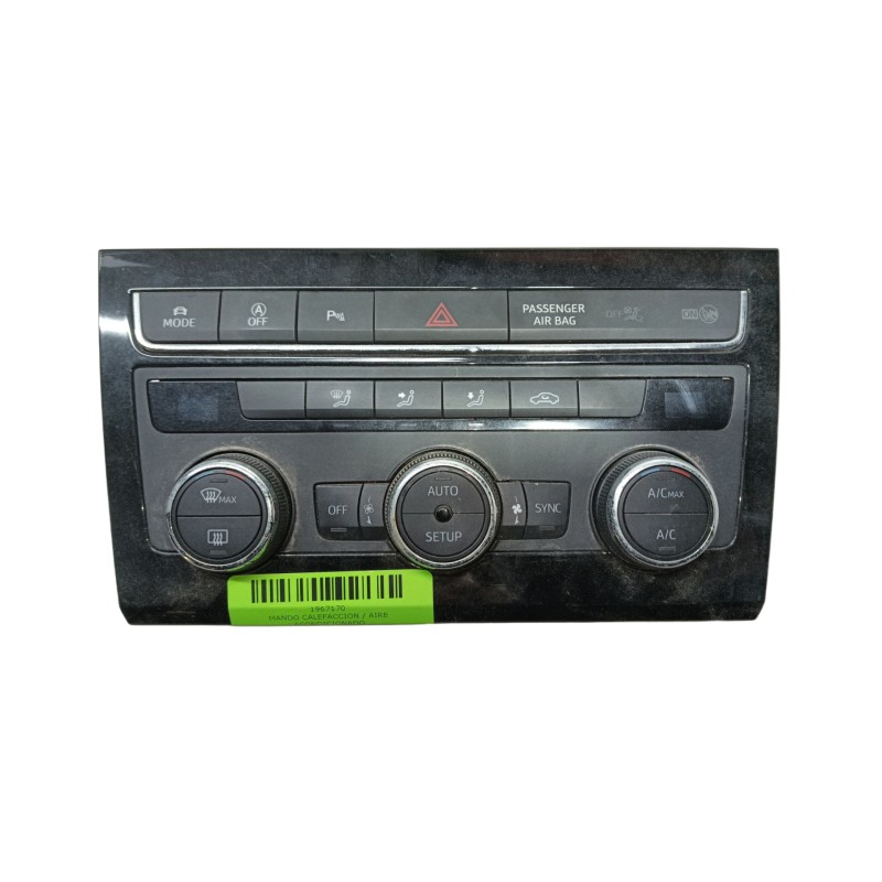 Recambio de mando calefaccion / aire acondicionado para seat leon (5f1) 2.0 tdi referencia OEM IAM 5F0907044BKYMS 5F0907044BK 