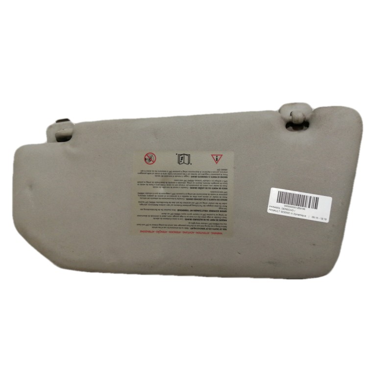 Recambio de parasol derecho para renault scenic iii dynamique referencia OEM IAM   