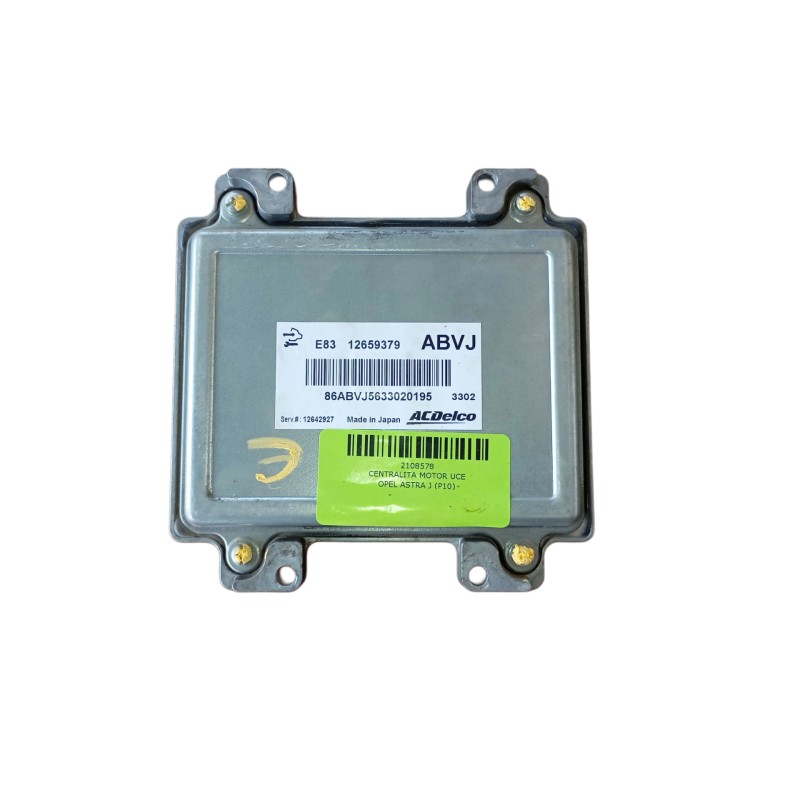 Recambio de centralita motor uce para opel astra j (p10) 1.6 (68) referencia OEM IAM  E8312659379 
