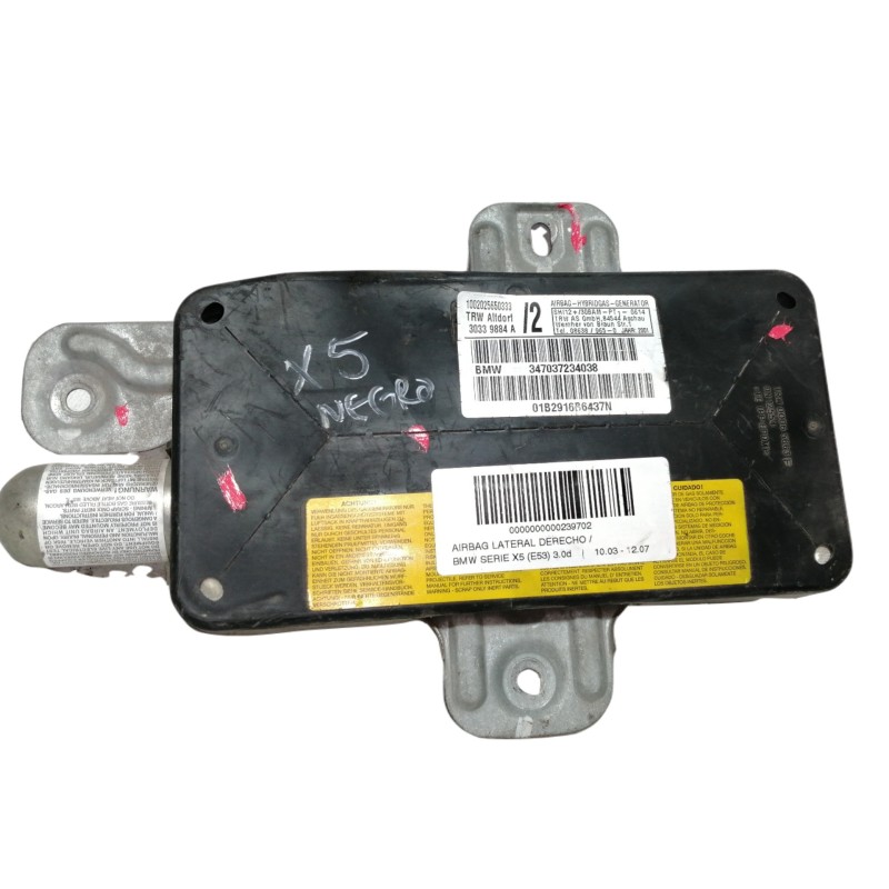 Recambio de airbag lateral derecho para bmw x5 (e53) 3.0d referencia OEM IAM 30339884A  