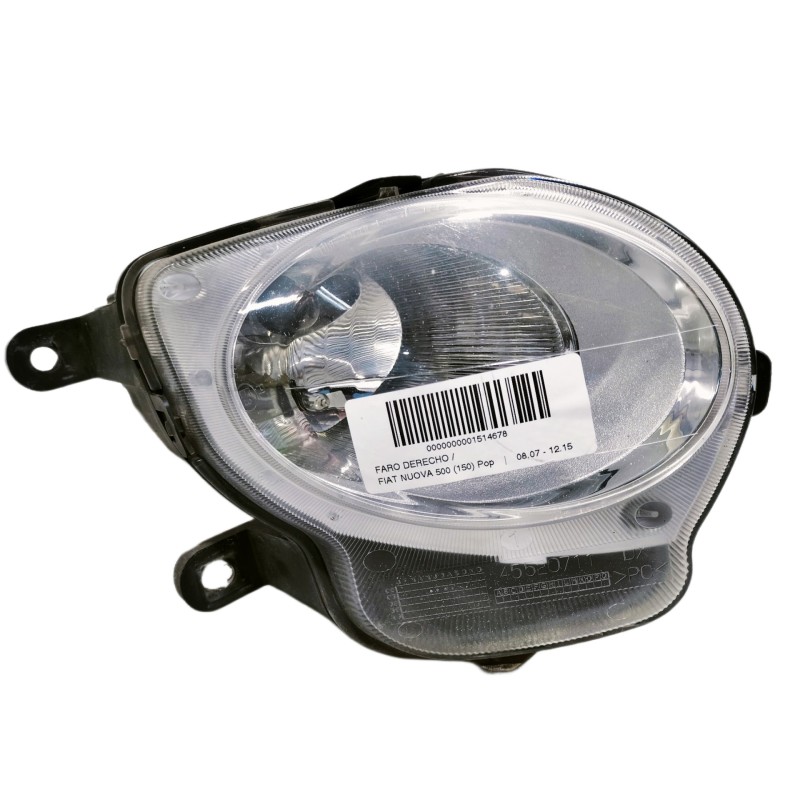 Recambio de faro derecho para fiat nuova 500 (150) pop referencia OEM IAM 51786771 4 PINS 45520711