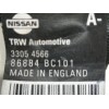 Recambio de cinturon seguridad delantero derecho para nissan micra c+c (ck12e) acenta referencia OEM IAM 86884BC101  33054566