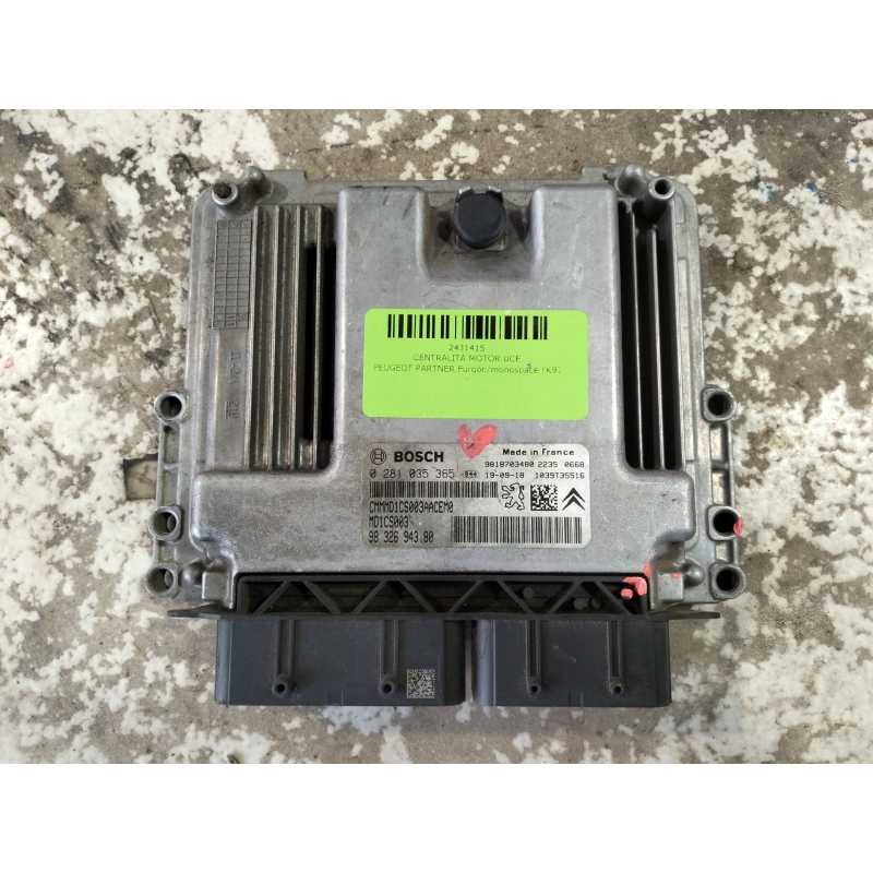 Recambio de centralita motor uce para peugeot partner furgón/monospace (k9) 1.5 bluehdi 100 referencia OEM IAM   