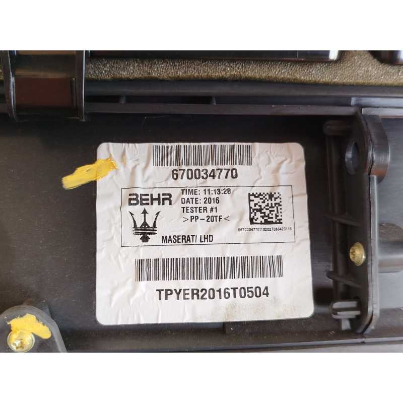 Recambio de calefaccion entera normal para maserati levante suv (m161) 3.0 d q4 referencia OEM IAM   