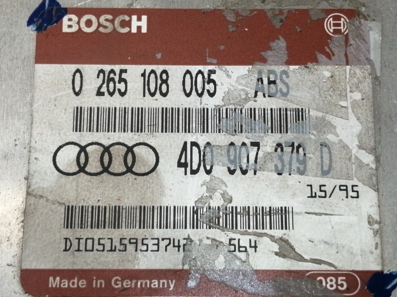 Recambio de centralita motor uce para audi a4 avant (b5) 1.9 tdi referencia OEM IAM 0265108005  