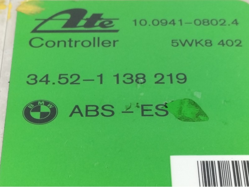 Recambio de centralita abs para bmw serie 3 coupe (e36) 2.5 24v referencia OEM IAM 34521138219 10094108024 5WK8402
