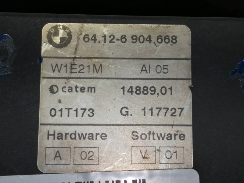 Recambio de centralita calefaccion para bmw serie 3 berlina (e46) 2.0 16v diesel cat referencia OEM IAM 64126904668 1488901 