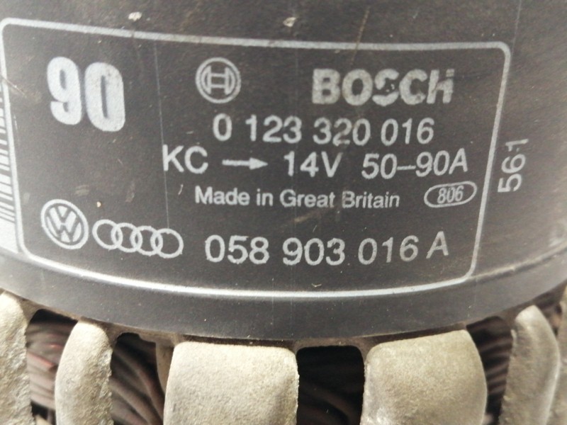 Recambio de alternador para audi a4 avant (b5) 1.8 referencia OEM IAM 0123320016  
