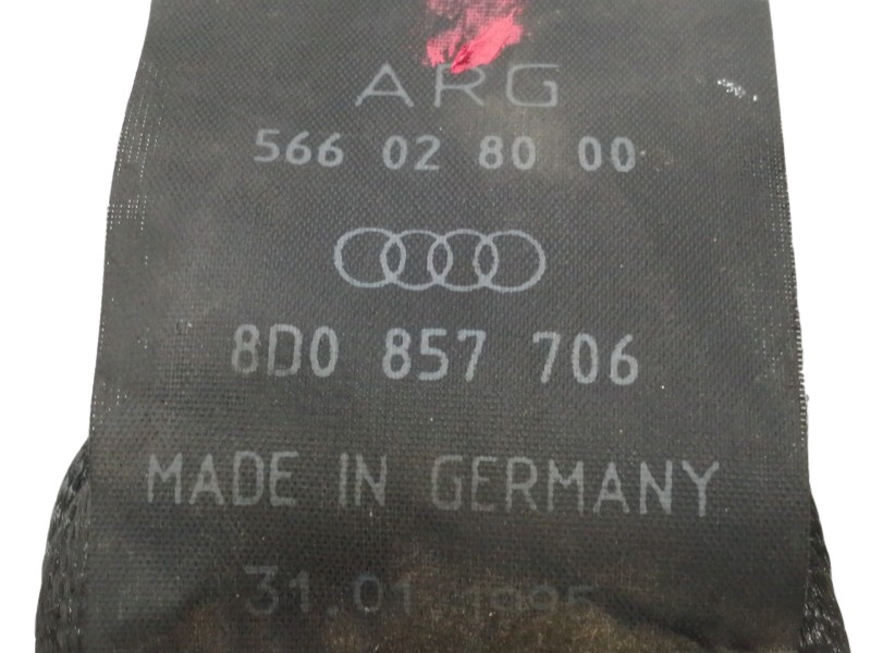 Recambio de cinturon seguridad delantero derecho para audi a4 avant (b5) 1.9 tdi referencia OEM IAM 8D0857706  