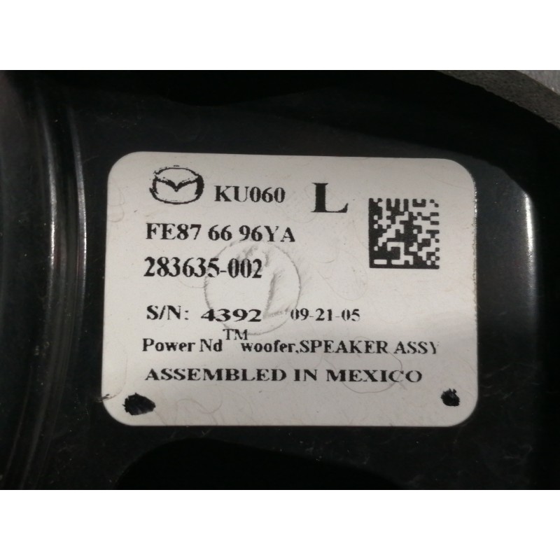 Recambio de altavoz para mazda rx-8 (se) básico (170kw) referencia OEM IAM FE876696YA 283635002 