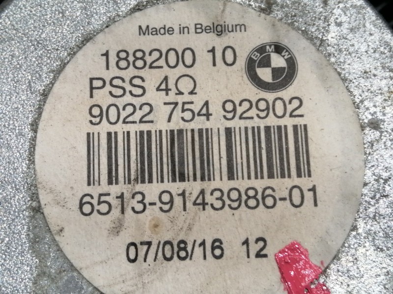 Recambio de altavoz para bmw serie 1 berlina (e81/e87) 118d referencia OEM IAM 18820010 902275492902 6513914398601