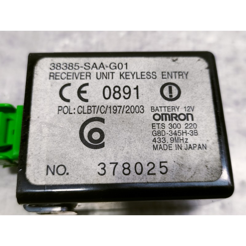 Recambio de unidad de control para honda fr-v (be) 2.2 ctdi comfort referencia OEM IAM 38385SAAG01  