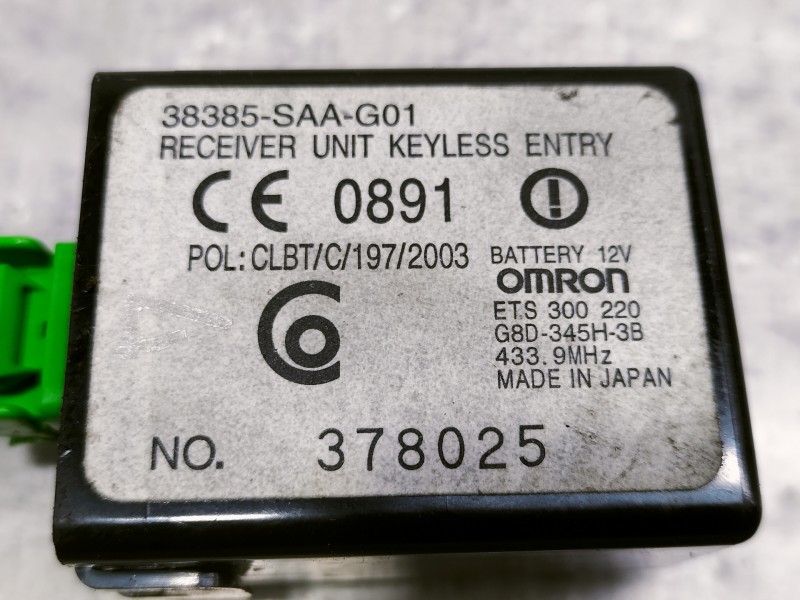 Recambio de unidad de control para honda fr-v (be) 2.2 ctdi comfort referencia OEM IAM 38385SAAG01  