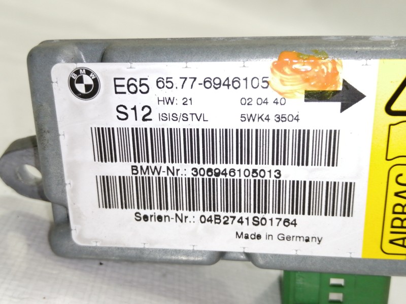 Recambio de sensor airbag para bmw serie 7 (e65/e66) 730d referencia OEM IAM 65776946105  