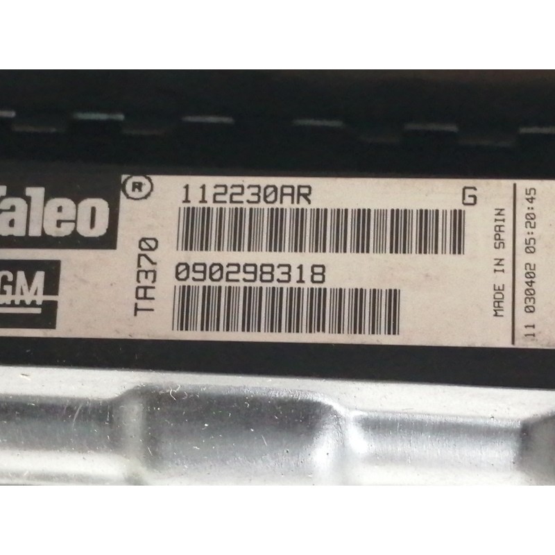 Recambio de radiador agua para opel corsa a 1.2 referencia OEM IAM 90298318 112230AR TA370 NUEVO
