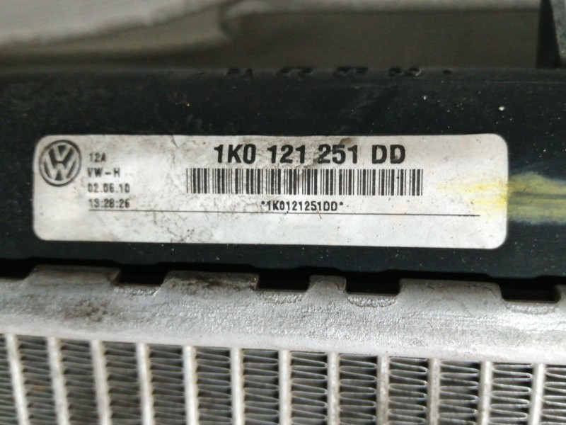 Recambio de radiador agua para seat altea xl (5p5) reference ecomotive referencia OEM IAM 1K0121251DD  