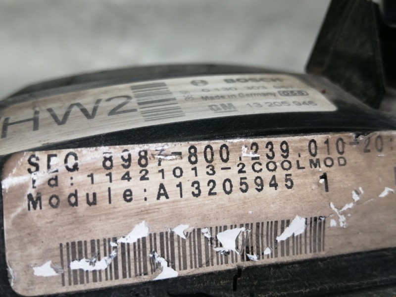 Recambio de electroventilador para opel astra gtc enjoy referencia OEM IAM 0130303314  