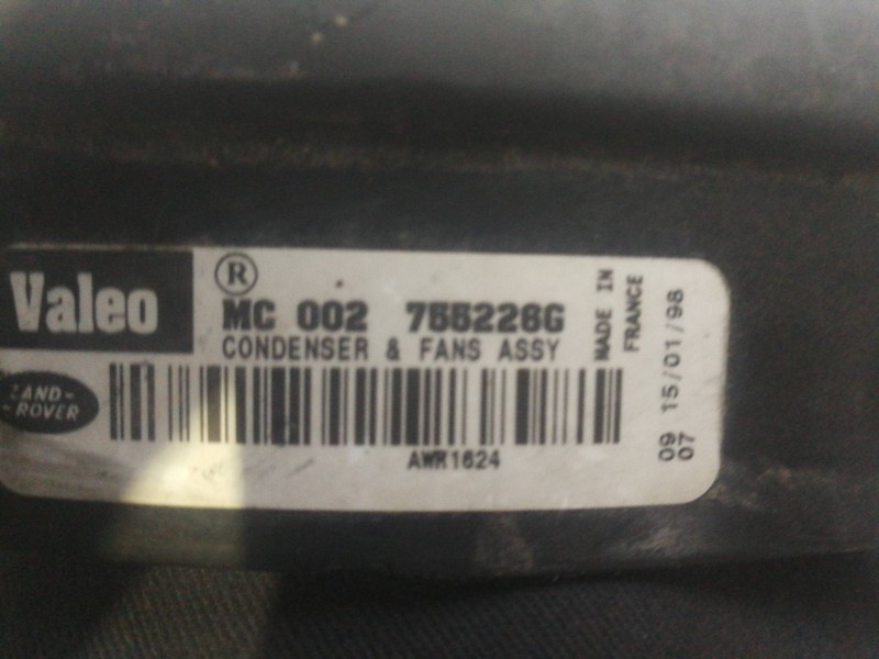 Recambio de electroventilador para land rover range rover (lp) dt (100kw) referencia OEM IAM 755226G  