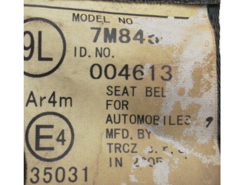 Recambio de cinturon seguridad trasero izquierdo para toyota yaris (ksp9/scp9/nlp9) luna referencia OEM IAM 7M8450  