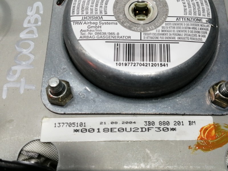 Recambio de airbag delantero izquierdo para volkswagen passat berlina (3b3) comfortline referencia OEM IAM 3B0880201BM  