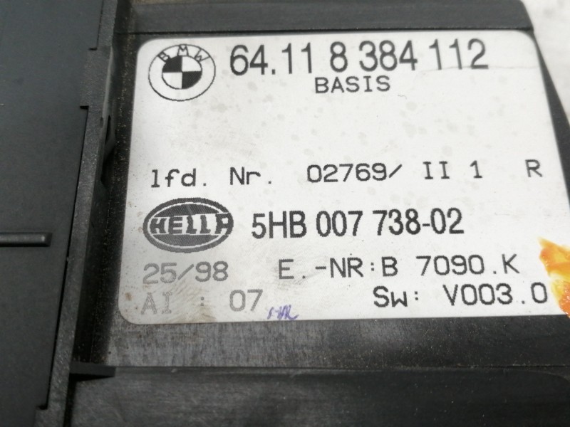Recambio de mando calefaccion / aire acondicionado para bmw serie 3 berlina (e46) 320d referencia OEM IAM 64118384112  