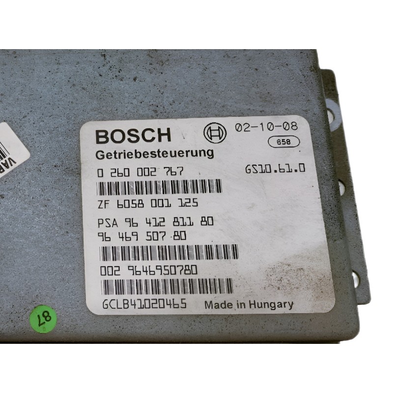 Recambio de centralita cambio automatico para citroën c5 break 2.2 hdi exclusive automático referencia OEM IAM 0260002767 ZF6058