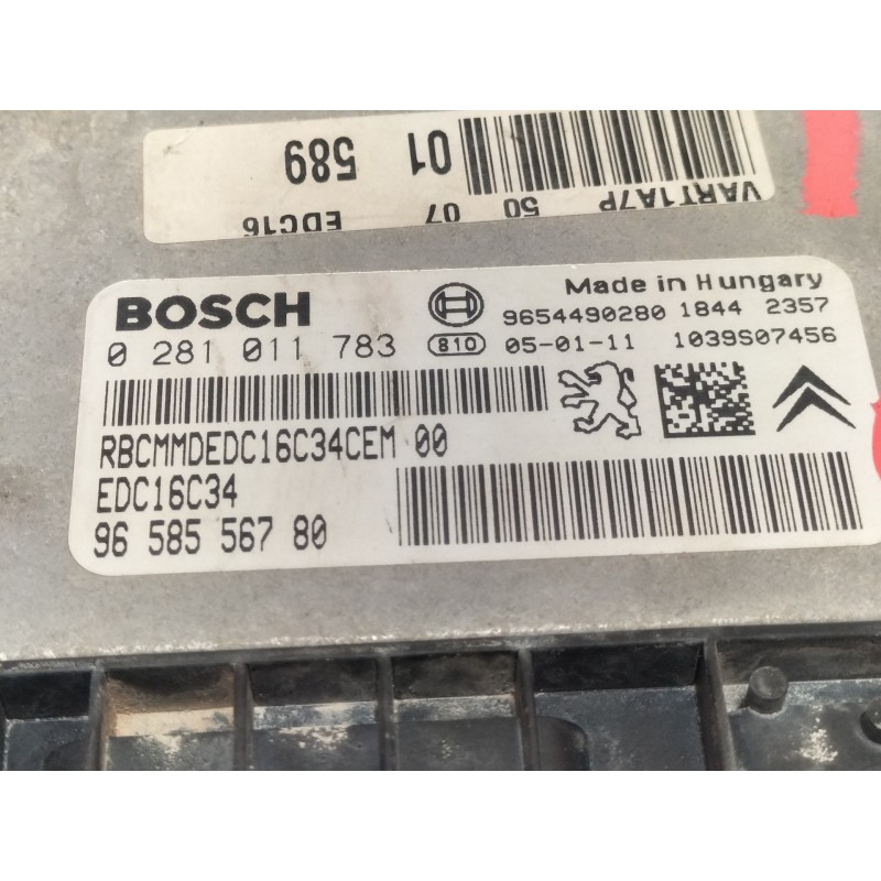 Recambio de centralita motor uce para peugeot 206 berlina xt referencia OEM IAM 0281011783 9658556780 9654490280