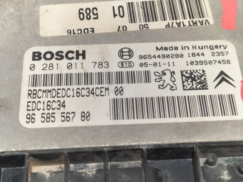 Recambio de centralita motor uce para peugeot 206 berlina xt referencia OEM IAM 0281011783 9658556780 9654490280