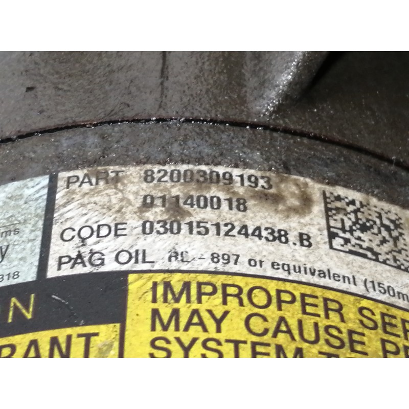 Recambio de compresor aire acondicionado para nissan primera berlina (p12) acenta referencia OEM IAM 8200309193  