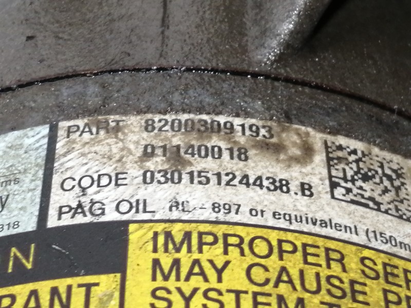 Recambio de compresor aire acondicionado para nissan primera berlina (p12) acenta referencia OEM IAM 8200309193  