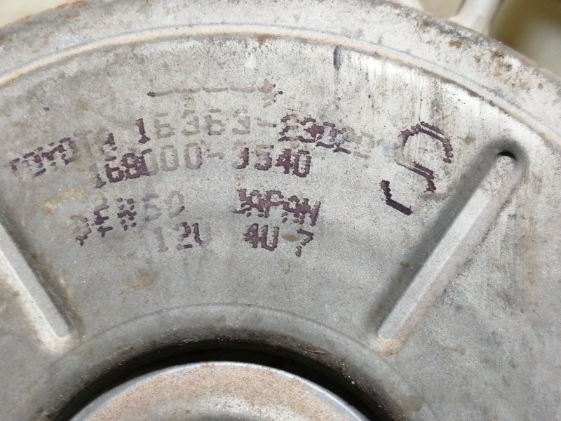 Recambio de electroventilador para toyota yaris (ncp1/nlp1/scp1) 1.0 linea luna referencia OEM IAM 1636323020  