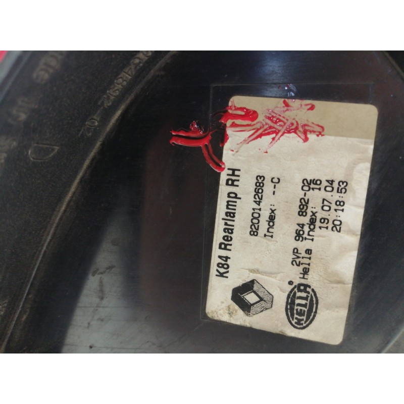 Recambio de piloto trasero derecho para renault megane ii familiar 1.9 dci diesel referencia OEM IAM 8200142683  