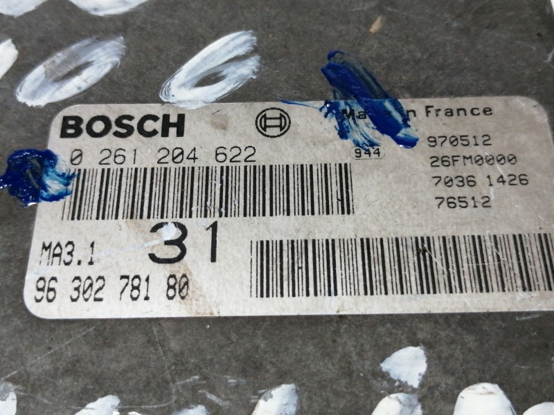 Recambio de centralita motor uce para peugeot 106 (s2) max referencia OEM IAM 0261204622  