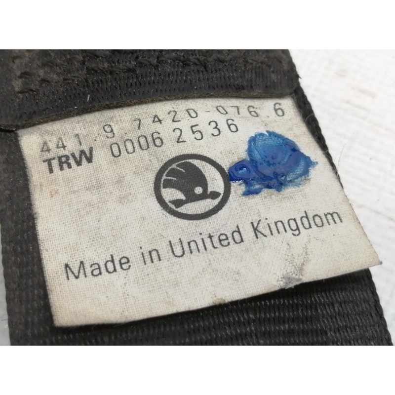 Recambio de cinturon seguridad trasero derecho para skoda felicia berlina ( 791) 1.3 referencia OEM IAM 743594  