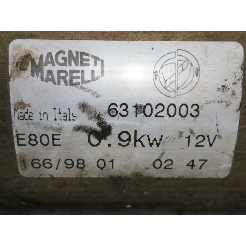 Recambio de motor arranque para fiat bravo (182) 1.4 12v cat referencia OEM IAM 63102003  