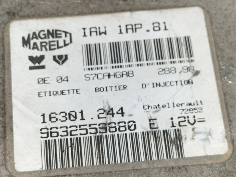 Recambio de centralita motor uce para peugeot 206 berlina 1.4 referencia OEM IAM 9632559880  