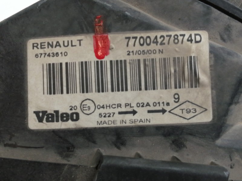 Recambio de faro izquierdo para renault megane i berlina hatchback (ba0) referencia OEM IAM 7700427874D  