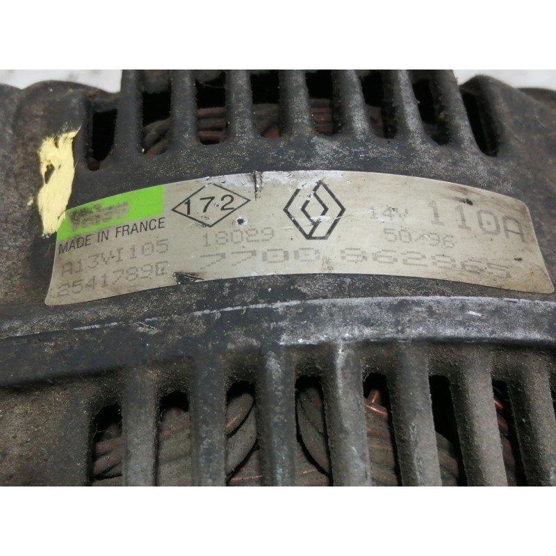 Recambio de alternador para renault megane i berlina hatchback (ba0) 1.4 referencia OEM IAM 7700862865  