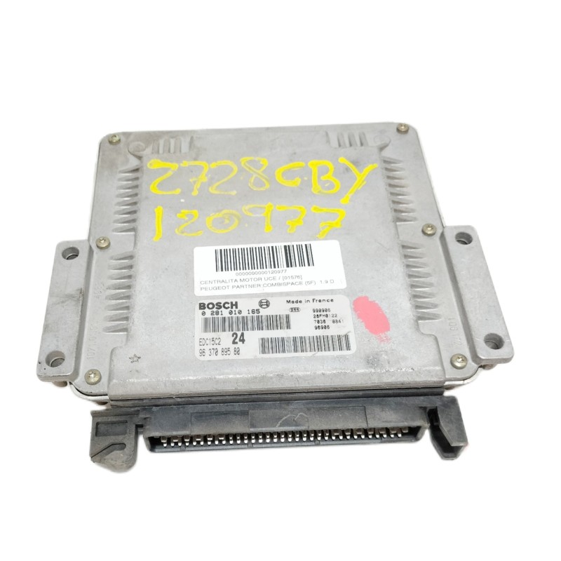 Recambio de centralita motor uce para peugeot partner (s1) referencia OEM IAM 0281010165 9637089580 EDC15C2 / 28FM0122