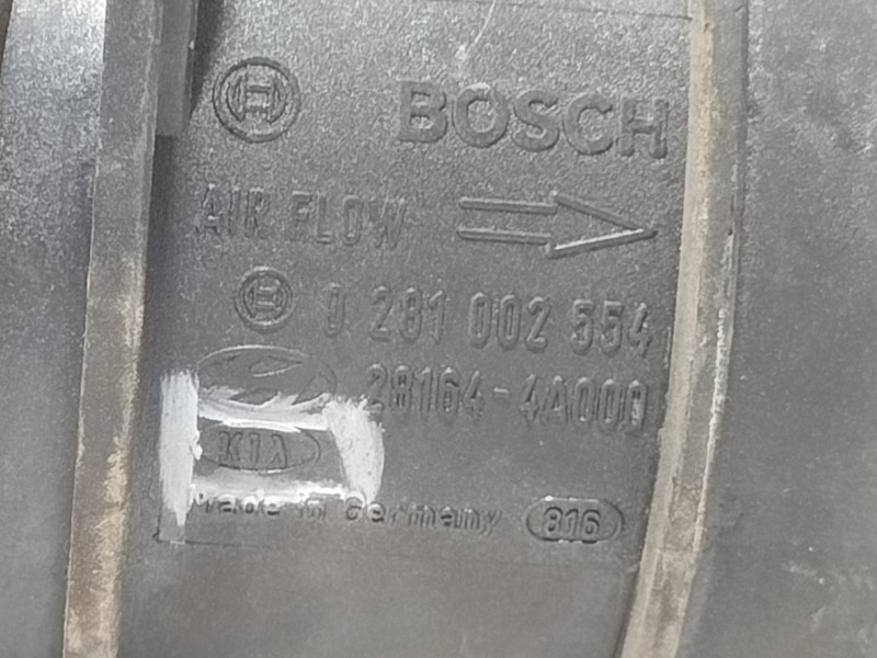 Recambio de caudalimetro para kia carnival ii 2.9 crdi cat referencia OEM IAM 0281002554 0281002554 28164-4A000
