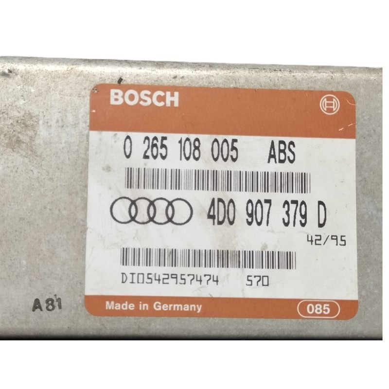 Recambio de centralita abs para audi a4 avant (b5) referencia OEM IAM 0265108005 0265108005 