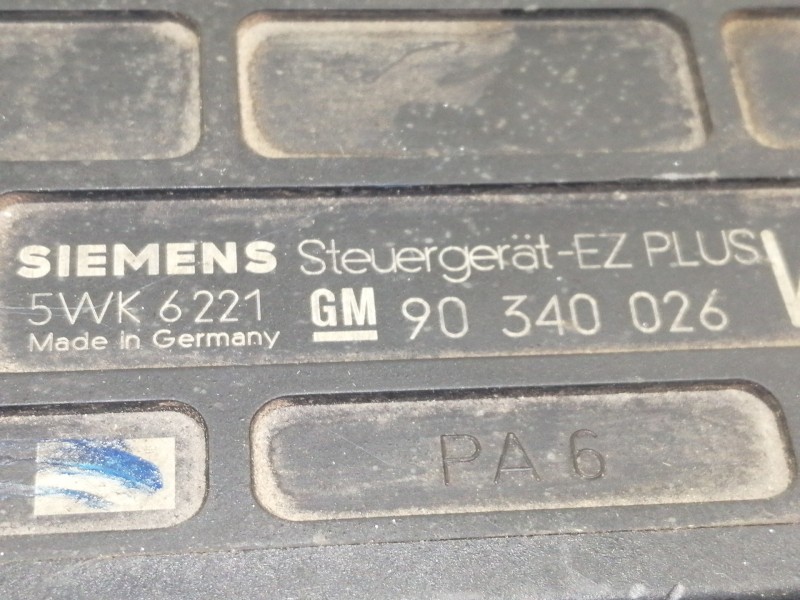 Recambio de centralita motor uce para opel kadett e 1.6 referencia OEM IAM 90340026 5WK6221 